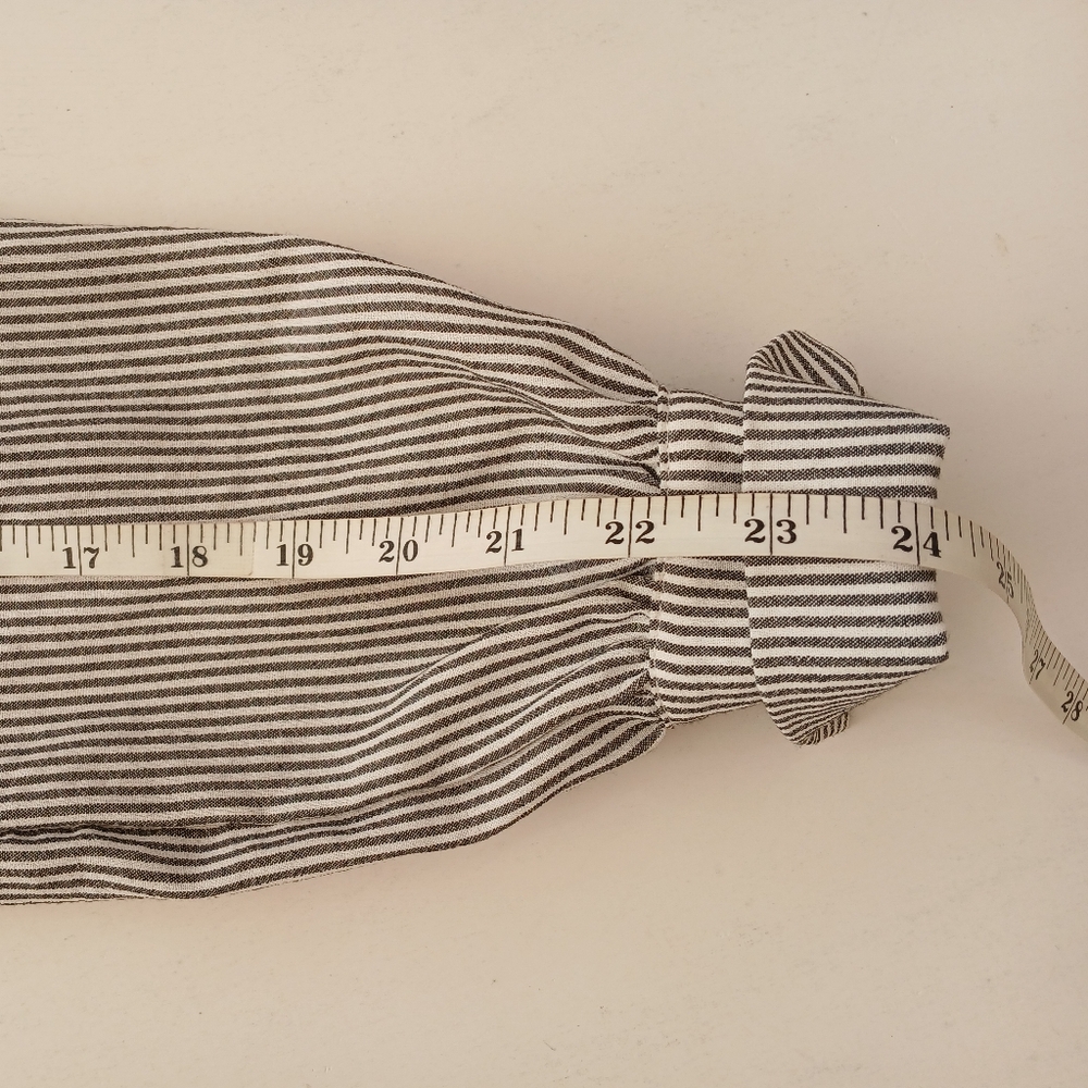 THURSDAYS and every other day" PinstripedStriped Black and White  Blouse SZ Med - Picture 13 of 16